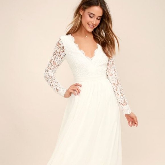 awaken my love navy blue long sleeve lace maxi dress